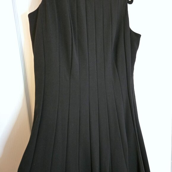 Calvin Klein Women’s Black Dress Fit and Flare Vertical Seam Detail | Size 14 - Picture 3 of 11